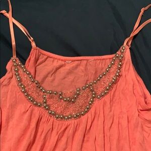 Light pink beaded top